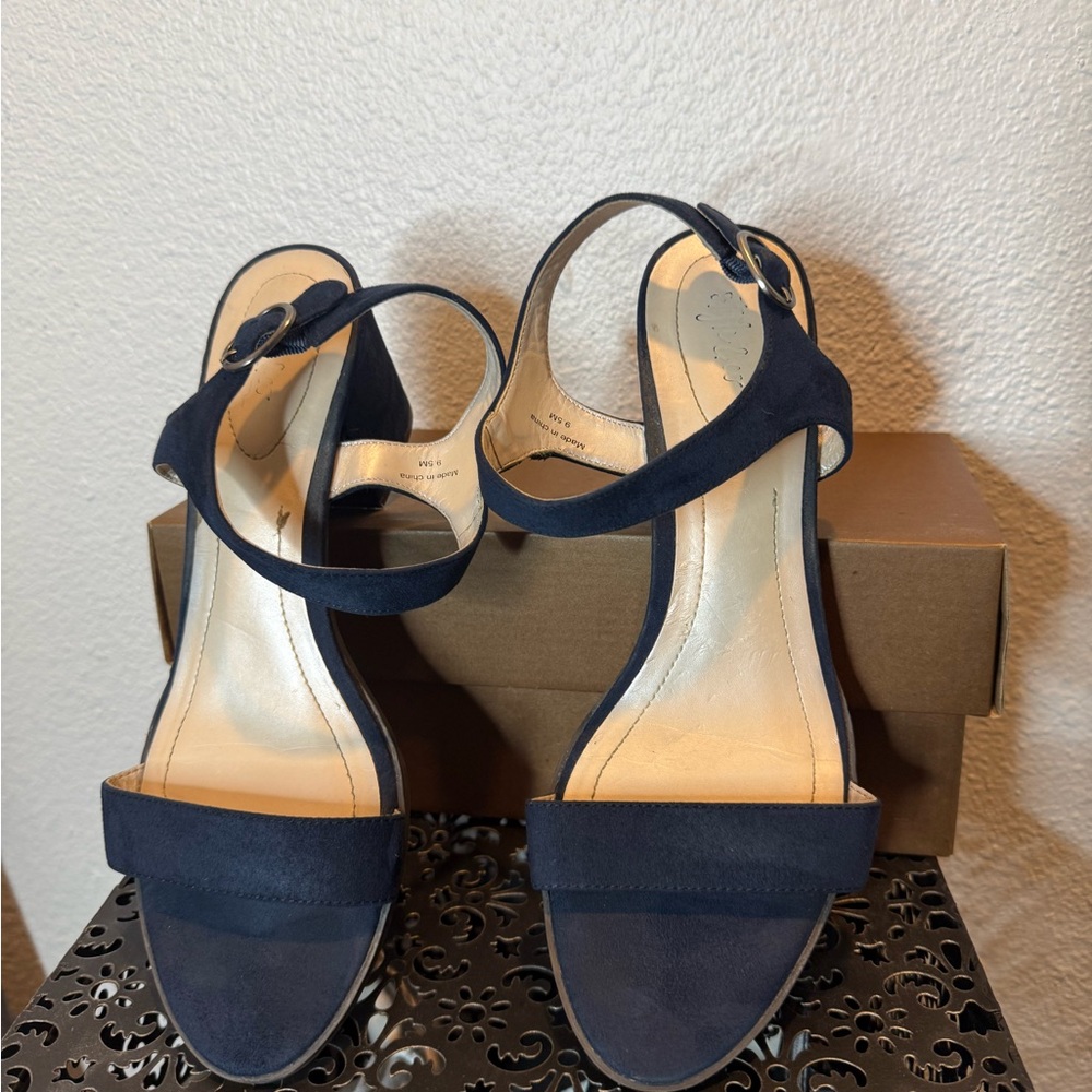 Style & Co. Navy Blue Heeled Sandals